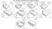 Модульный диван Монако (М02L и М02R)