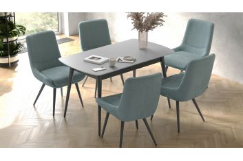 Стіл обідній ніжки графіт