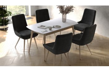 Стіл обідній ніжки натуральні під лаком